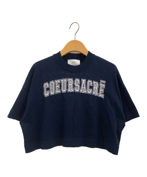 AMI Alexandre Mattiussi（アミアレクサンドルマテュッシ）AMI Alexandre Mattiussi (アミ アレクサンドル マテュッシ) クロップドTシャツ ネイビー サイズ:Sの古着・服飾アイテム