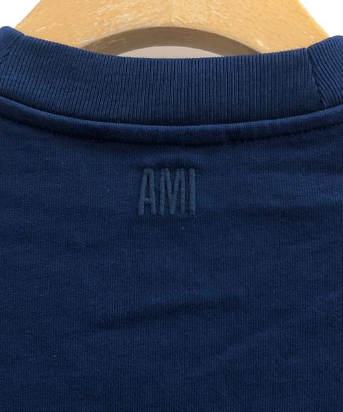 AMI Alexandre Mattiussi（アミアレクサンドルマテュッシ）AMI Alexandre Mattiussi (アミ アレクサンドル マテュッシ) クロップドTシャツ ネイビー サイズ:Sの古着・服飾アイテム