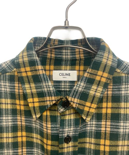 CELINE（セリーヌ）CELINE (セリーヌ) ルーズランバージャックシャツ グリーン サイズ:40の古着・服飾アイテム