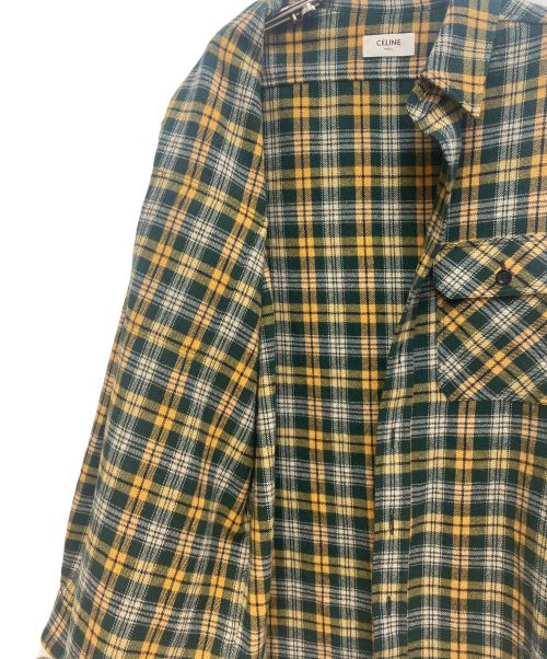 CELINE（セリーヌ）CELINE (セリーヌ) ルーズランバージャックシャツ グリーン サイズ:40の古着・服飾アイテム