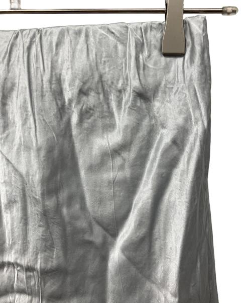 Noble（ノーブル）Noble (ノーブル) ナローAラインサテンスカート グレー サイズ:不明の古着・服飾アイテム