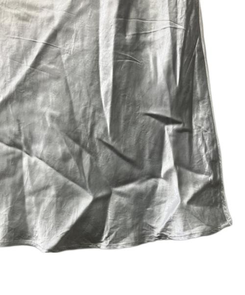 Noble（ノーブル）Noble (ノーブル) ナローAラインサテンスカート グレー サイズ:不明の古着・服飾アイテム