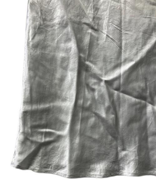 Noble（ノーブル）Noble (ノーブル) ナローAラインサテンスカート グレー サイズ:不明の古着・服飾アイテム