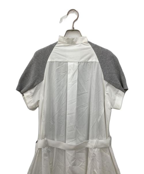 sacai（サカイ）sacai (サカイ) Pre Cooton Knit Dress ホワイト×グレー サイズ:２の古着・服飾アイテム