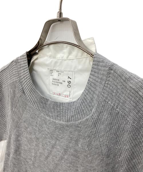sacai（サカイ）sacai (サカイ) Pre Cooton Knit Dress ホワイト×グレー サイズ:２の古着・服飾アイテム