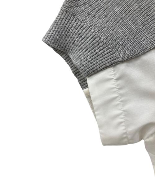sacai（サカイ）sacai (サカイ) Pre Cooton Knit Dress ホワイト×グレー サイズ:２の古着・服飾アイテム
