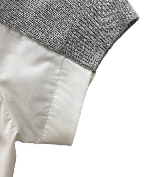 sacai（サカイ）sacai (サカイ) Pre Cooton Knit Dress ホワイト×グレー サイズ:２の古着・服飾アイテム