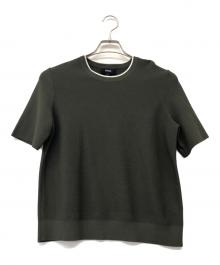 theory（セオリー）の古着「ニットTシャツ」｜カーキ