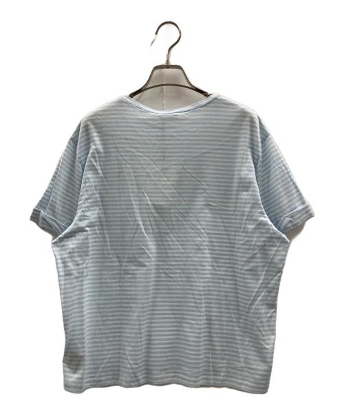 theory（セオリー）theory (セオリー) ボーダーTシャツ スカイブルー×ホワイト サイズ:L 未使用品の古着・服飾アイテム