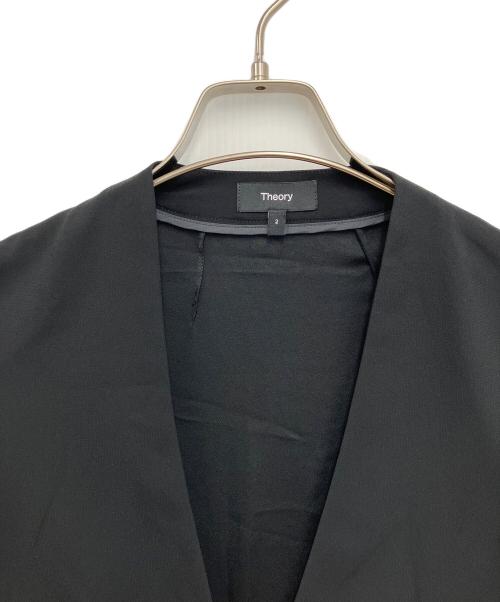 theory（セオリー）theory (セオリー) Powder Crepe CL Collarless JK ブラック サイズ:Mの古着・服飾アイテム