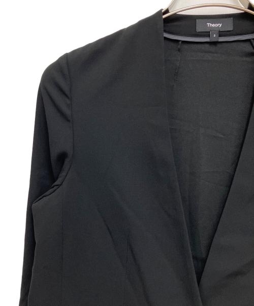 theory（セオリー）theory (セオリー) Powder Crepe CL Collarless JK ブラック サイズ:Mの古着・服飾アイテム