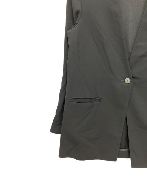 theory（セオリー）theory (セオリー) Powder Crepe CL Collarless JK ブラック サイズ:Mの古着・服飾アイテム