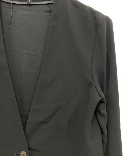 theory（セオリー）theory (セオリー) Powder Crepe CL Collarless JK ブラック サイズ:Mの古着・服飾アイテム