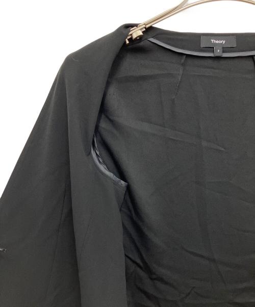 theory（セオリー）theory (セオリー) Powder Crepe CL Collarless JK ブラック サイズ:Mの古着・服飾アイテム