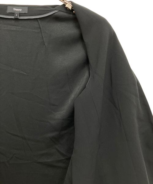 theory（セオリー）theory (セオリー) Powder Crepe CL Collarless JK ブラック サイズ:Mの古着・服飾アイテム