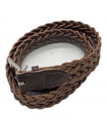 Whitehouse Cox（ホワイトハウスコックス）の古着「レザーメッシュベルト」｜ブラウン