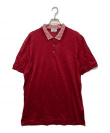 Salvatore Ferragamo（サルヴァトーレ フェラガモ）の古着「ガンチーニ・モノグラムカラーポロシャツ」｜レッド