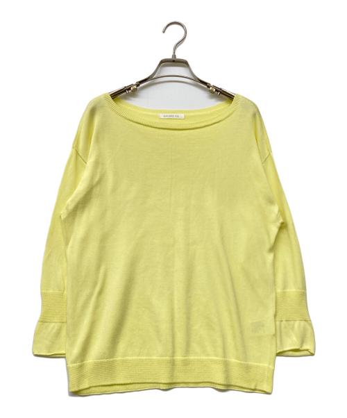 GALERIE VIE（ギャルリーヴィー）GALERIE VIE (ギャルリーヴィー) レンシルコットン ボートネックプルオーバー イエロー サイズ:Sの古着・服飾アイテム