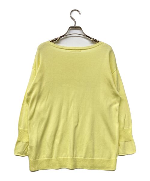GALERIE VIE（ギャルリーヴィー）GALERIE VIE (ギャルリーヴィー) レンシルコットン ボートネックプルオーバー イエロー サイズ:Sの古着・服飾アイテム