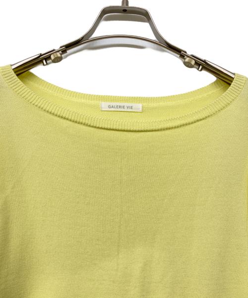 GALERIE VIE（ギャルリーヴィー）GALERIE VIE (ギャルリーヴィー) レンシルコットン ボートネックプルオーバー イエロー サイズ:Sの古着・服飾アイテム