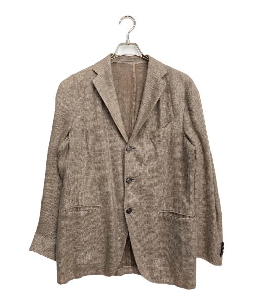 BOGLIOLI（ボリオリ）BOGLIOLI (ボリオリ) コットンリネンテーラードジャケット ブラウン サイズ:48の古着・服飾アイテム