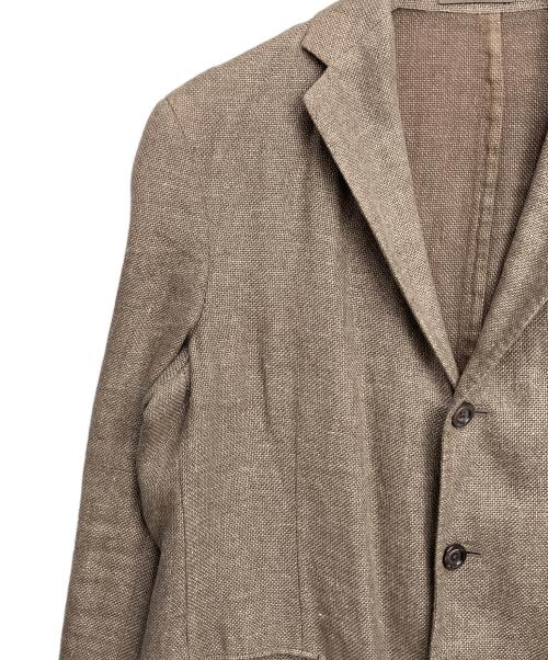 BOGLIOLI（ボリオリ）BOGLIOLI (ボリオリ) コットンリネンテーラードジャケット ブラウン サイズ:48の古着・服飾アイテム