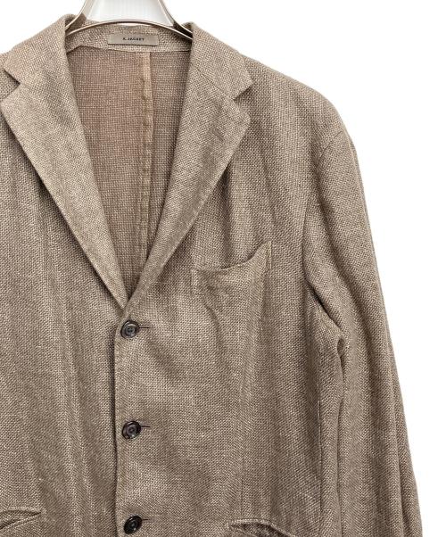 BOGLIOLI（ボリオリ）BOGLIOLI (ボリオリ) コットンリネンテーラードジャケット ブラウン サイズ:48の古着・服飾アイテム