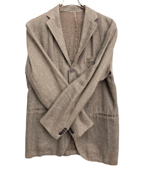 BOGLIOLI（ボリオリ）BOGLIOLI (ボリオリ) コットンリネンテーラードジャケット ブラウン サイズ:48の古着・服飾アイテム