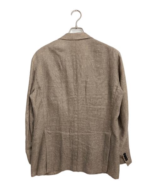 BOGLIOLI（ボリオリ）BOGLIOLI (ボリオリ) コットンリネンテーラードジャケット ブラウン サイズ:48の古着・服飾アイテム