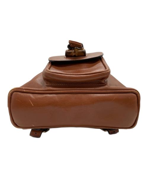 GUCCI（グッチ）GUCCI (グッチ) バンブーレザーリュック ブラウンの古着・服飾アイテム