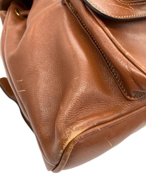 GUCCI（グッチ）GUCCI (グッチ) バンブーレザーリュック ブラウンの古着・服飾アイテム