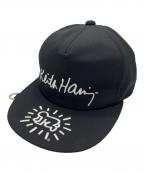 Mastermind JAPAN×Keith Haringマスターマインド ジャパン×キースヘリング）の古着「ロゴスカル刺繍6パネルキャップ」｜ブラック