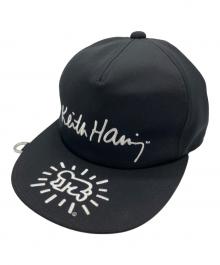 Mastermind JAPAN×Keith Haring（マスターマインド ジャパン×キースヘリング）の古着「ロゴスカル刺繍6パネルキャップ」｜ブラック