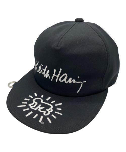 Mastermind JAPAN（マスターマインド ジャパン）Mastermind JAPAN (マスターマインド ジャパン) Keith Haring (キースヘリング) ロゴスカル刺繍6パネルキャップ ブラック サイズ:FREEの古着・服飾アイテム