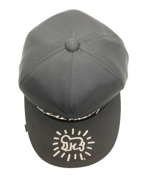 Mastermind JAPAN（マスターマインド ジャパン）Mastermind JAPAN (マスターマインド ジャパン) Keith Haring (キースヘリング) ロゴスカル刺繍6パネルキャップ ブラック サイズ:FREEの古着・服飾アイテム