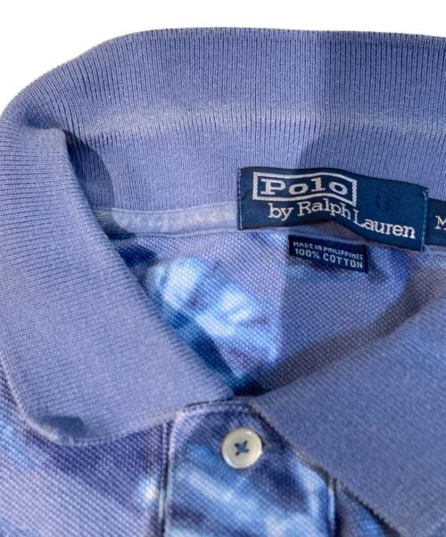 POLO RALPH LAUREN（ポロ・ラルフローレン）POLO RALPH LAUREN (ポロ・ラルフローレン) 総柄ポロシャツ ブルー サイズ:Mの古着・服飾アイテム