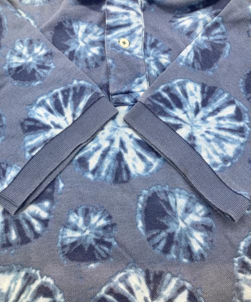 POLO RALPH LAUREN（ポロ・ラルフローレン）POLO RALPH LAUREN (ポロ・ラルフローレン) 総柄ポロシャツ ブルー サイズ:Mの古着・服飾アイテム