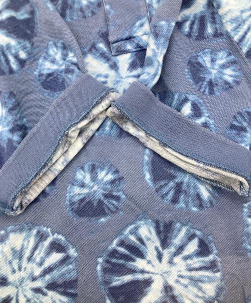 POLO RALPH LAUREN（ポロ・ラルフローレン）POLO RALPH LAUREN (ポロ・ラルフローレン) 総柄ポロシャツ ブルー サイズ:Mの古着・服飾アイテム