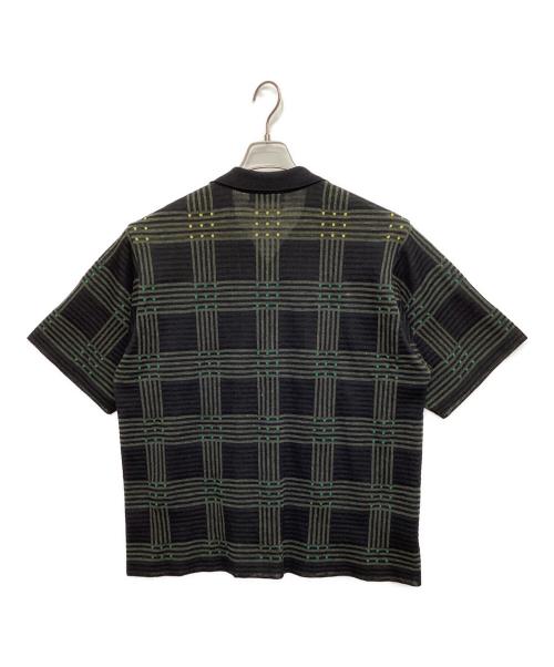 WRAPINKNOT（ラッピンノット）WRAPINKNOT (ラッピンノット) KNIT S/S SHIRT ブラック サイズ:2の古着・服飾アイテム
