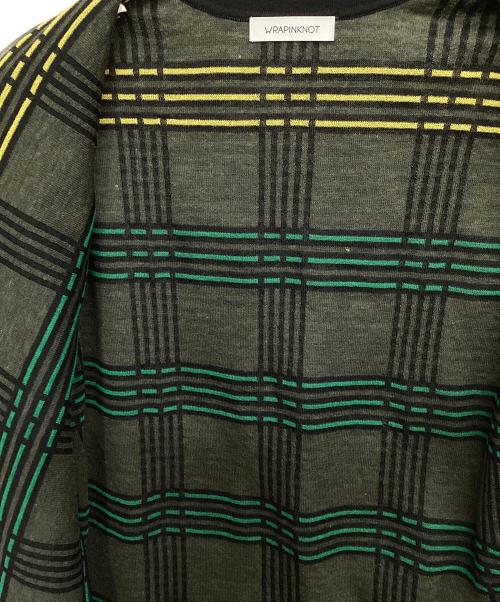 WRAPINKNOT（ラッピンノット）WRAPINKNOT (ラッピンノット) KNIT S/S SHIRT ブラック サイズ:2の古着・服飾アイテム
