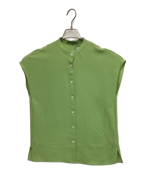theory luxe（セオリーリュクス）theory luxe (セオリーリュクス) スタンドカラーブラウス 黄緑 サイズ:38の古着・服飾アイテム