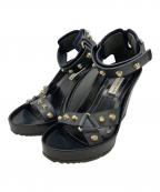 BALENCIAGAバレンシアガ）の古着「アンクルストラップサンダル」｜ネイビー