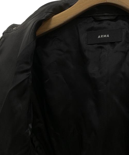 ARMA（アーマ）ARMA (アーマ) シングルライダースジャケット ブラック サイズ:52の古着・服飾アイテム