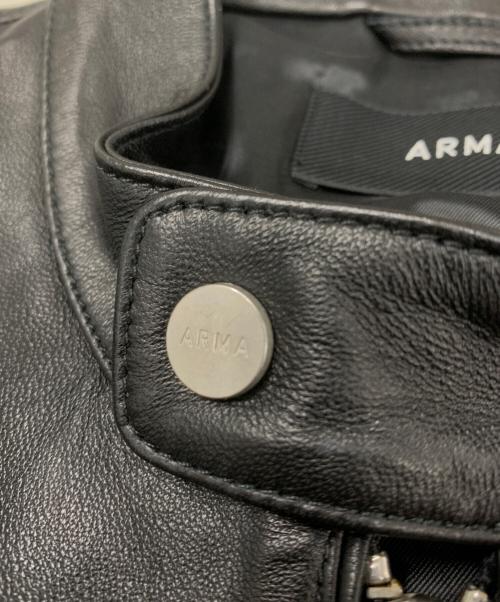 ARMA（アーマ）ARMA (アーマ) シングルライダースジャケット ブラック サイズ:52の古着・服飾アイテム