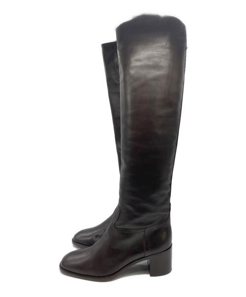 HERMES（エルメス）HERMES (エルメス) ロングブーツ ブラウン サイズ:35の古着・服飾アイテム
