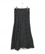 MIU MIUミュウミュウ）の古着「ハートドットロングスカート」｜ブラック