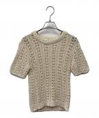 LEエルイー）の古着「MARY CROCHET KNIT プルオーバー」｜アイボリー