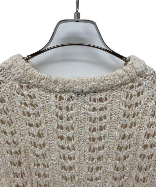 LE（エルイー）le (エルイー) MARY CROCHET KNIT プルオーバー アイボリー サイズ:表記無しの古着・服飾アイテム