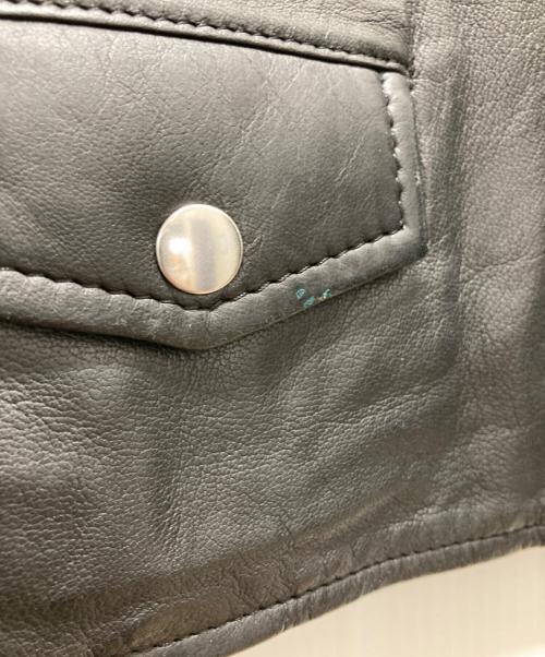 allureville（アルアバイル）allureville (アルアバイル) ラムレザーライダース ブラック サイズ:Mの古着・服飾アイテム