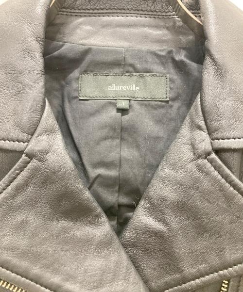 allureville（アルアバイル）allureville (アルアバイル) ラムレザーライダース ブラック サイズ:Mの古着・服飾アイテム
